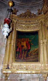 Левая икона придела святого мученика Лонгина Сотника, Храм Гроба Господня, Иерусалим