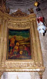 Правая икона придела святого мученика Лонгина Сотника, Храм Гроба Господня, Иерусалим