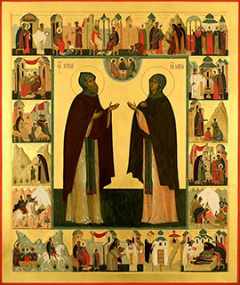 икона Прпп. схимонаха Кирилла и схимонахини Марии, родителей прп. Сергия Радонежского