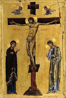 Распятие Господне Икона. Византия. XI век.